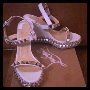 Christian Louboutin rockstud wedges *NEW*